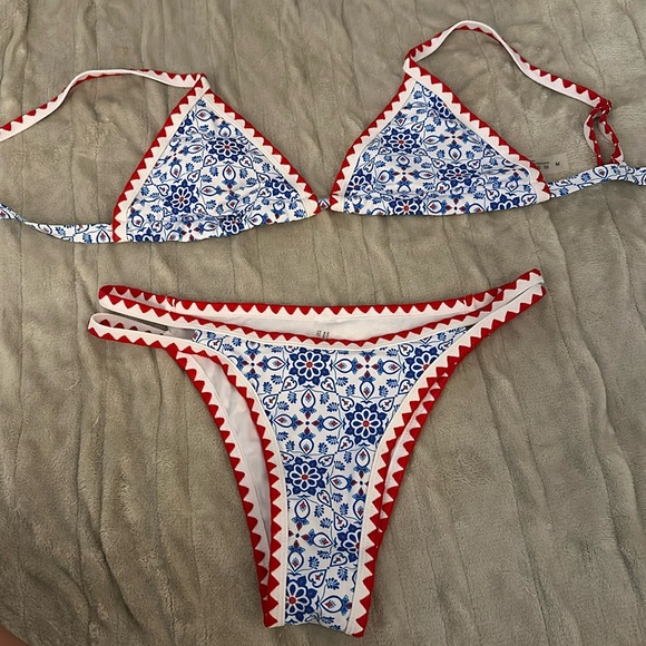 SHEIN Other - Red and Blue Bikini